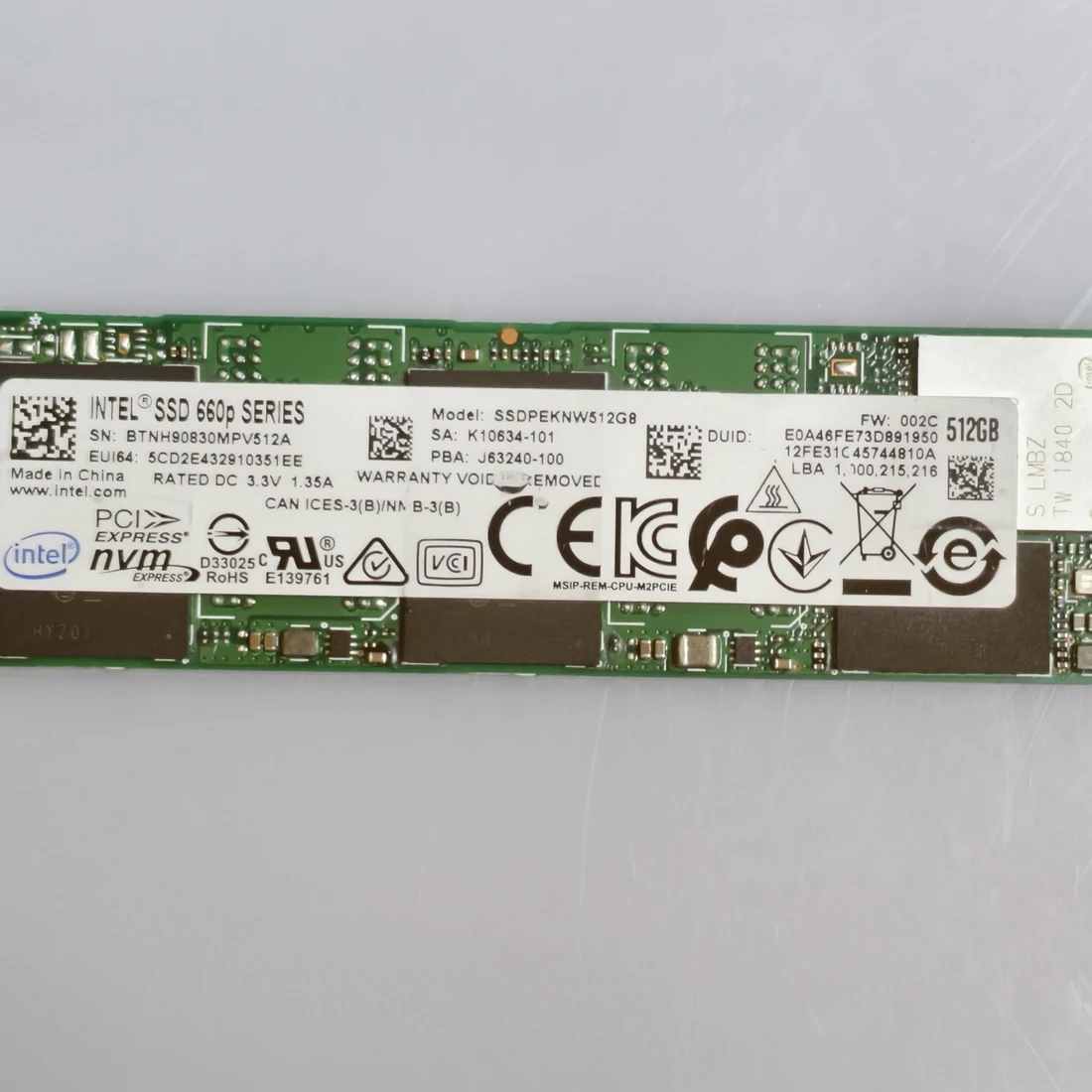 SSDPEKNW512G8 — product reference photo 1