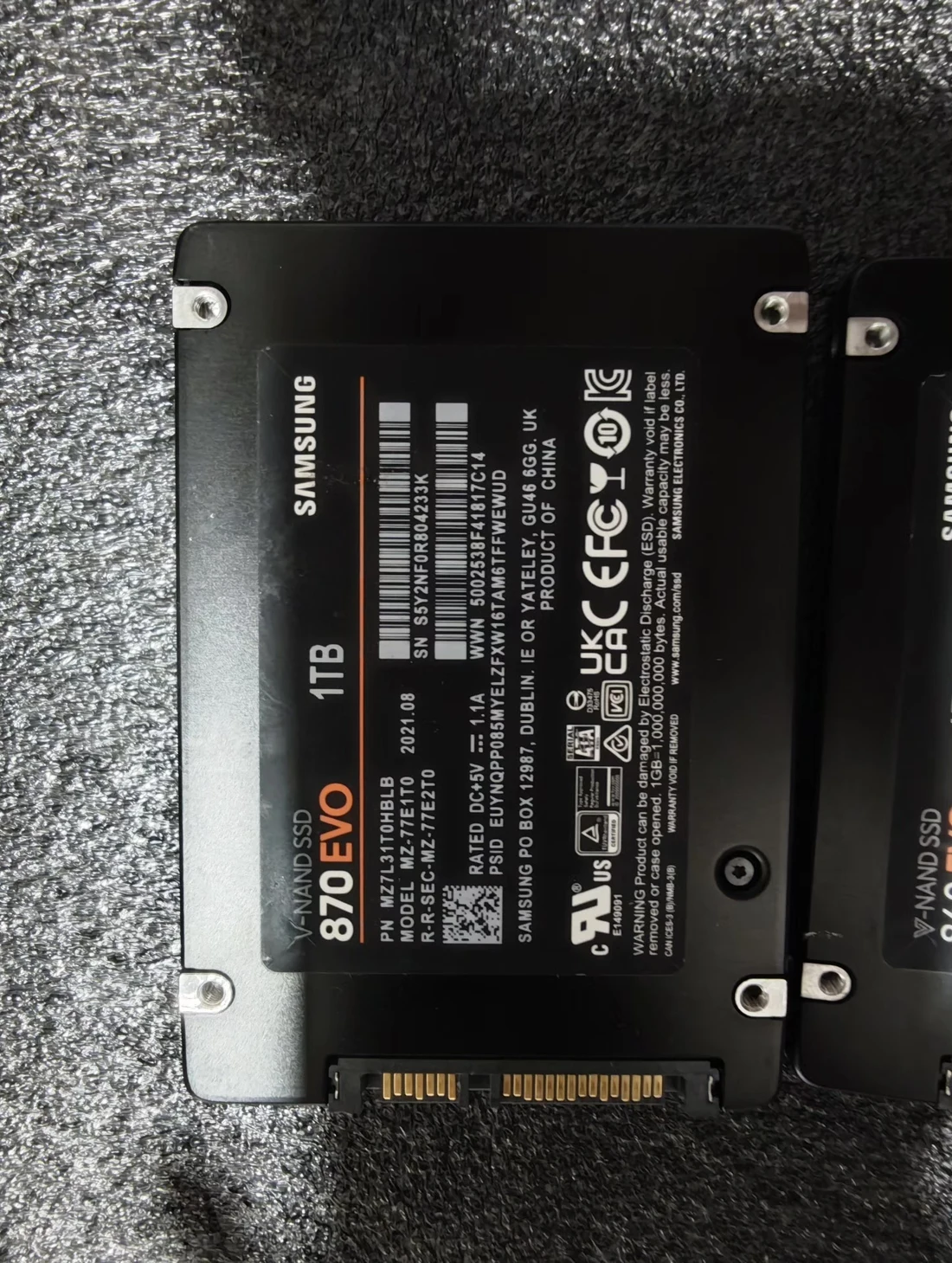 Samsung 870 EVO 1TB — label reference photo 1