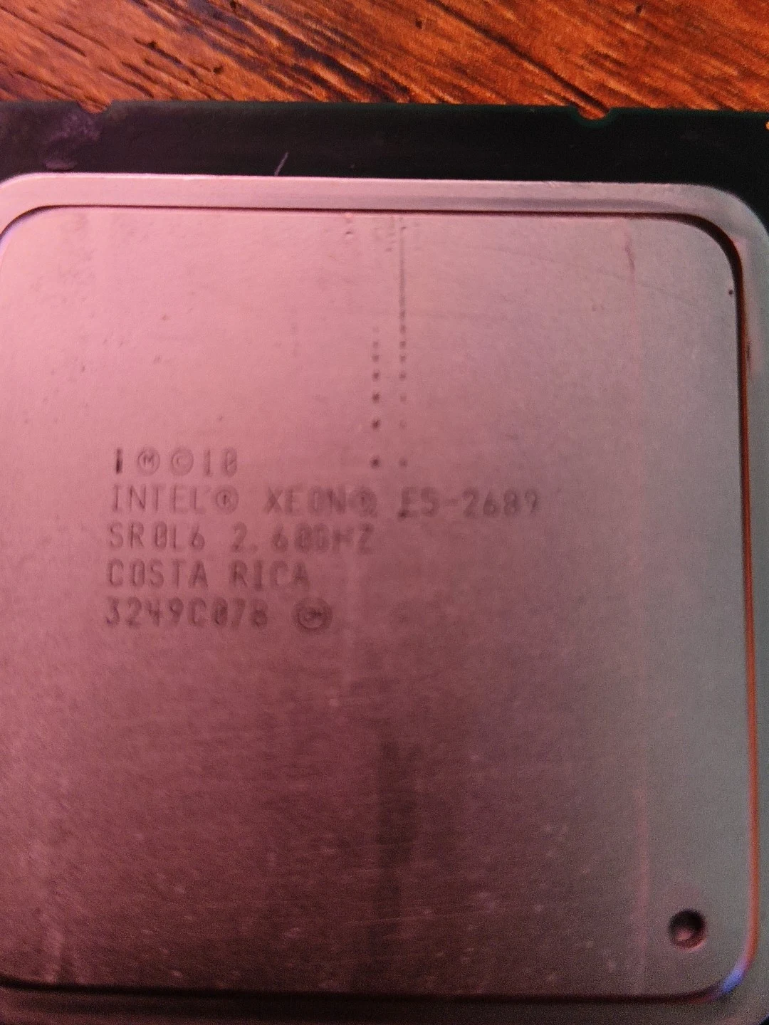 Intel Xeon E5-2687W — label reference photo 1