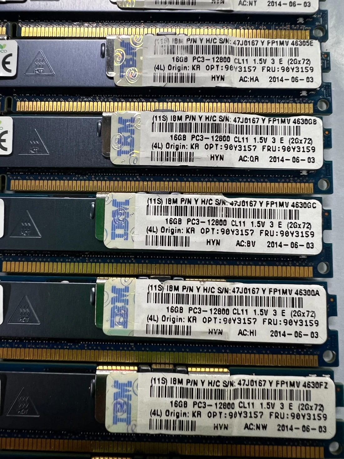 IBM 16GB DDR3-1600 CL11 1.5V DIMM — product reference photo 1