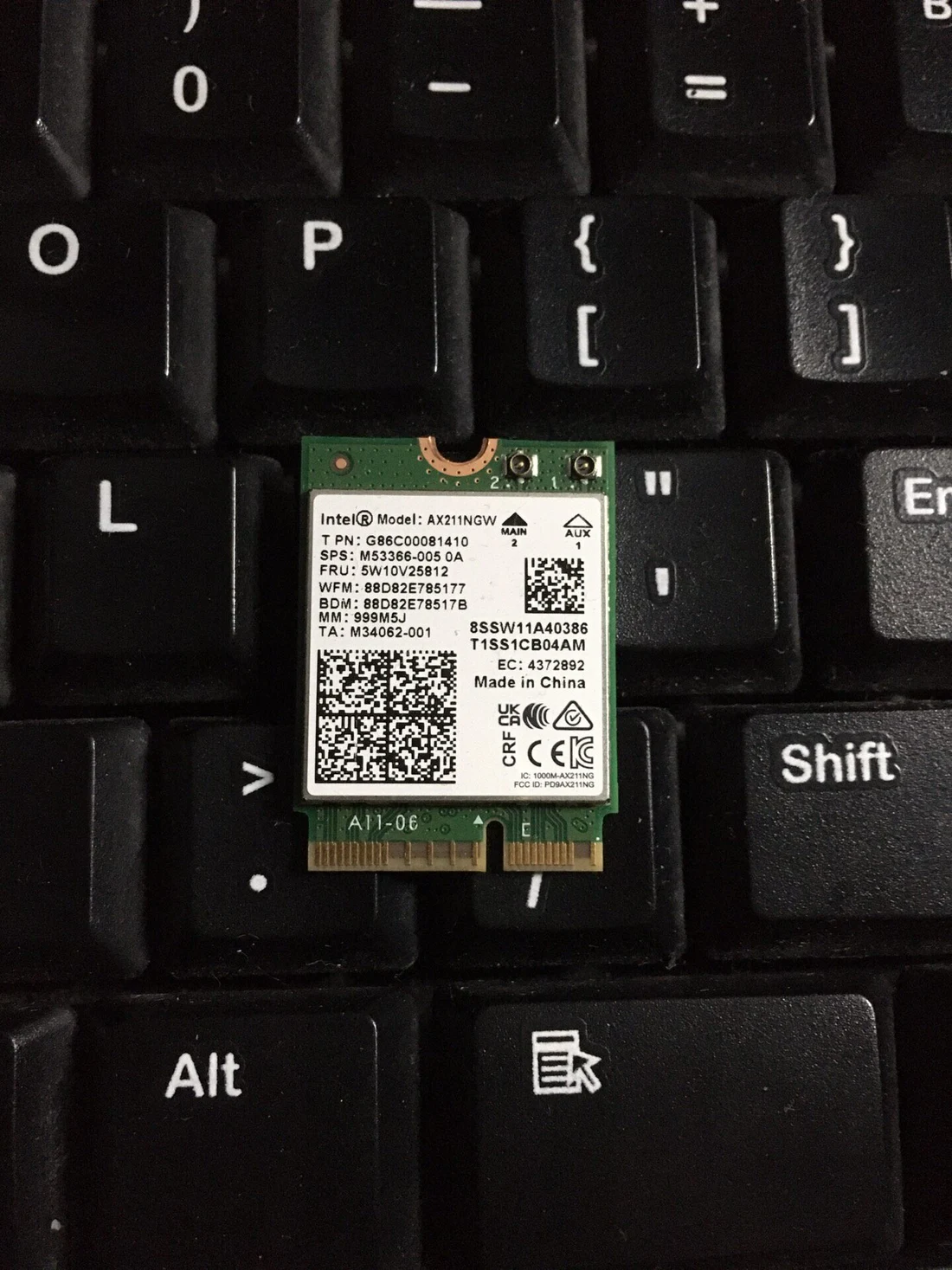 AX211NGW — label reference photo 1