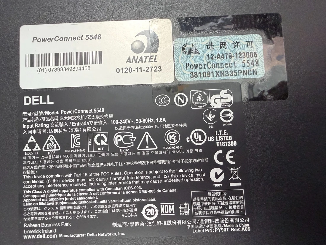PowerConnect 5548 — label reference photo 1
