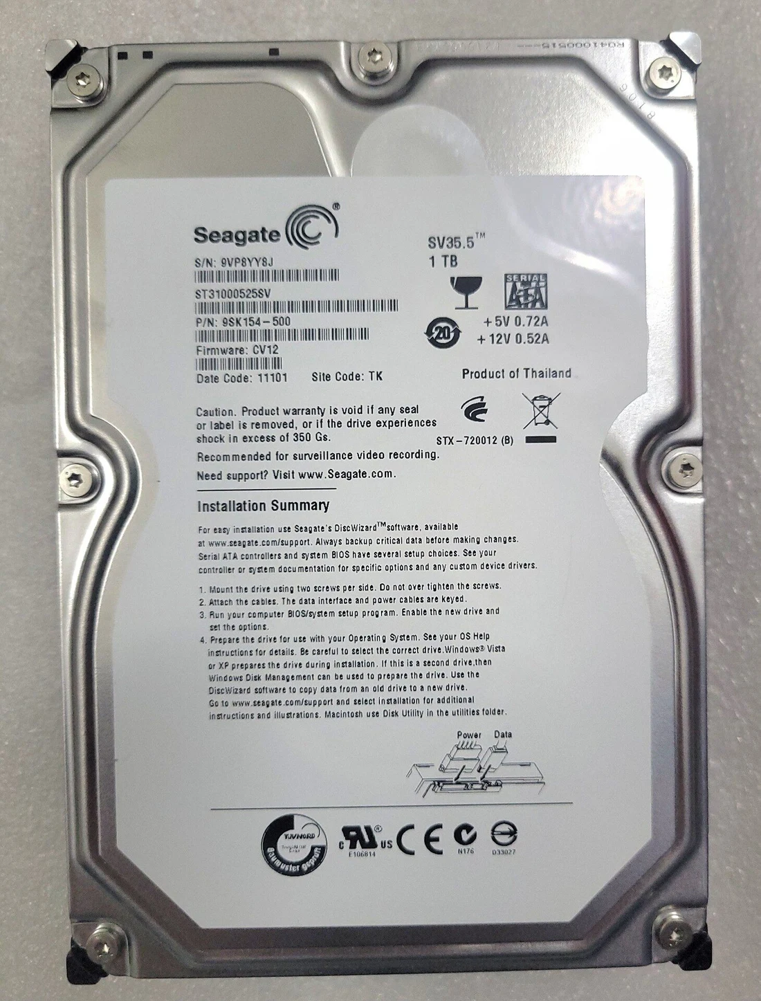ST31000525SV — product reference photo 1
