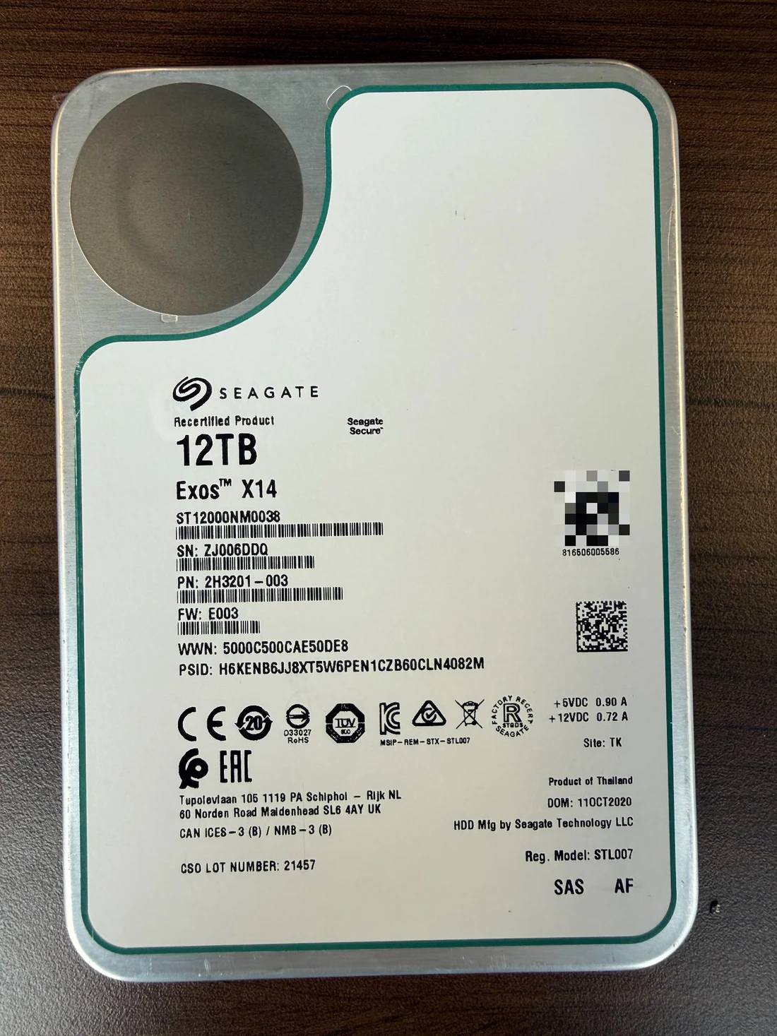 ST12000NM0038 — product reference photo 1