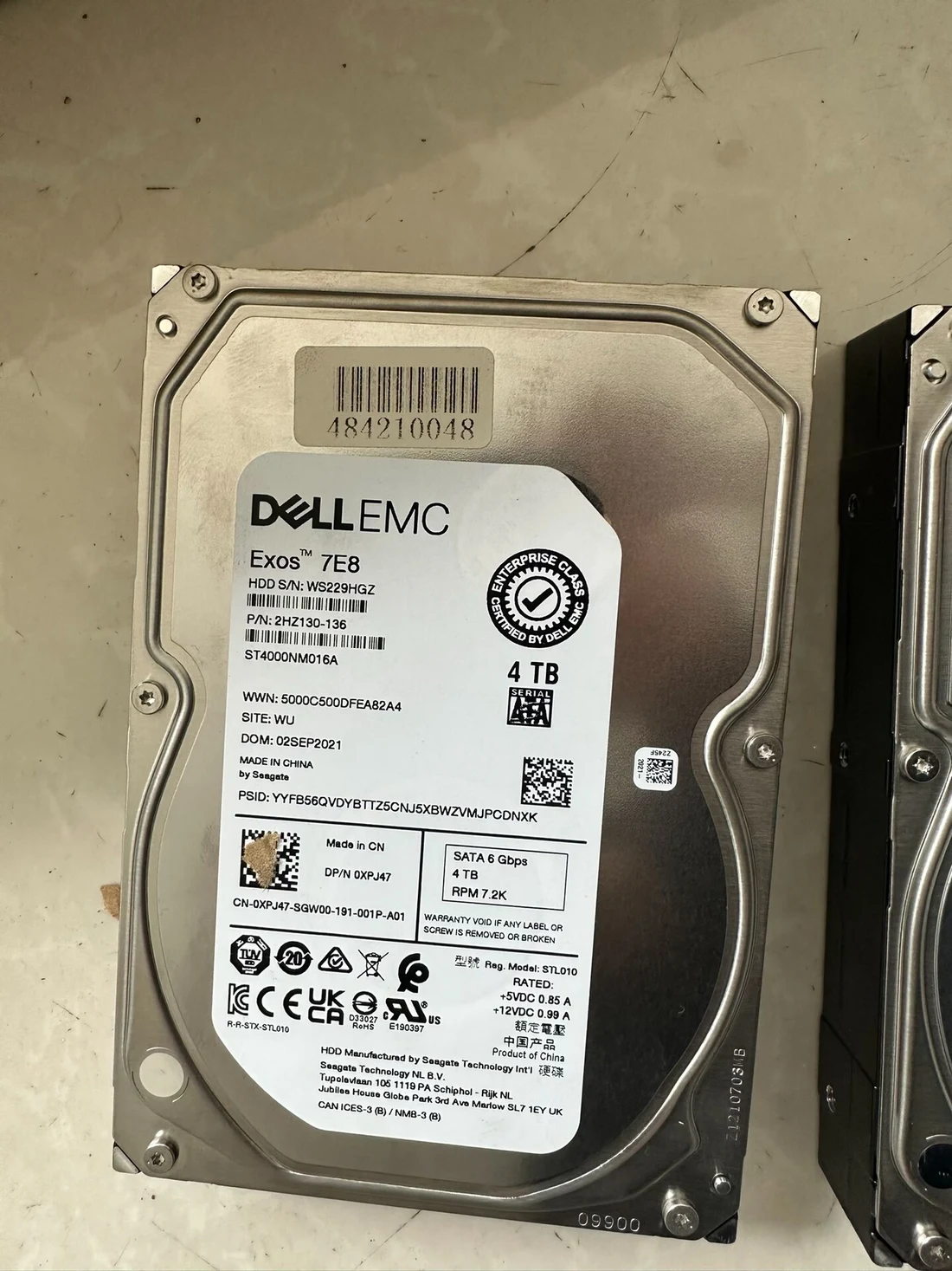Seagate Exos 7E8 4TB — label reference photo 1