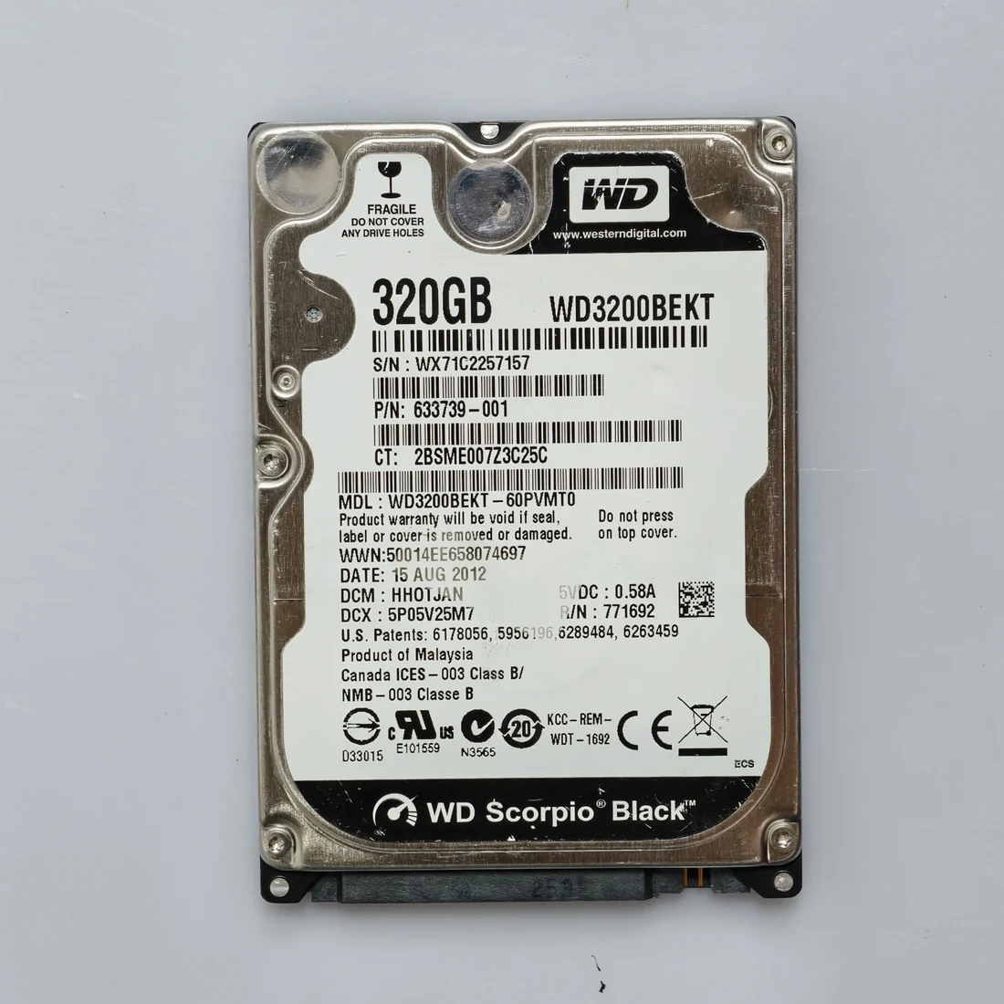 WD3200BEKT — product reference photo 1