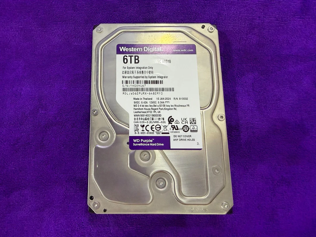 WD Purple 6TB — label reference photo 1