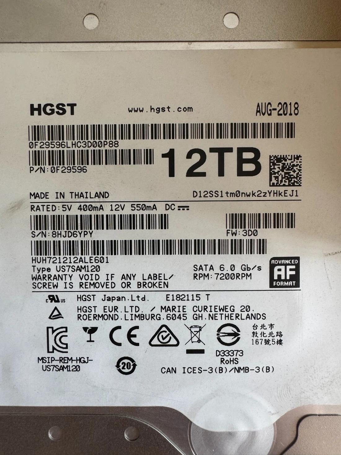 HUH721212ALE601 — product reference photo 1